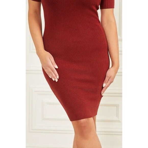 NEW- Marciano Lena High Neck Ribbed Dress Jubilee A563 Women’s Size XS MSRP $180 - Picture 4 of 12